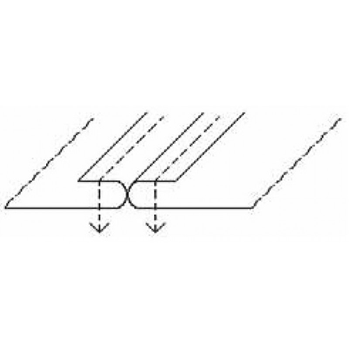 Golden Eagle 212-112K, лапка з центральною направляючою для двоголкової швейної машини з голковим просуванням