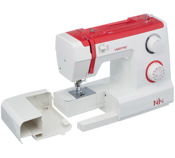 Veritas Niki, побутова швейна машина з вертикальним човником та напівавтоматичною петлею Veritas Niki, побутова швейна машина з вертикальним човником та напівавтоматичною петлею