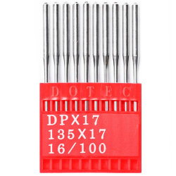 Dotec DPx17 R, универсальные иглы для промышленных швейных машин с шагающей лапкой Dotec DPx17 R, универсальные иглы для промышленных швейных машин с шагающей лапкой