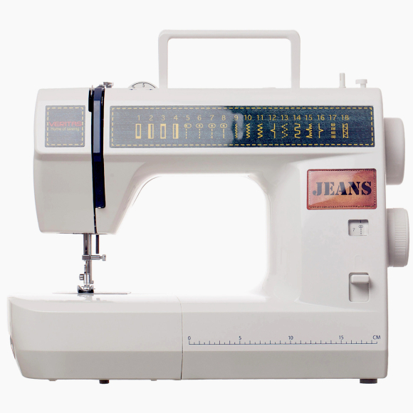 Veritas JSA18, побутова швейна машина для важких тканин з вертикальним човником та напівавтоматичною петлею