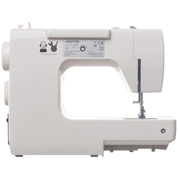 Veritas JSA18, побутова швейна машина для важких тканин з вертикальним човником та напівавтоматичною петлею