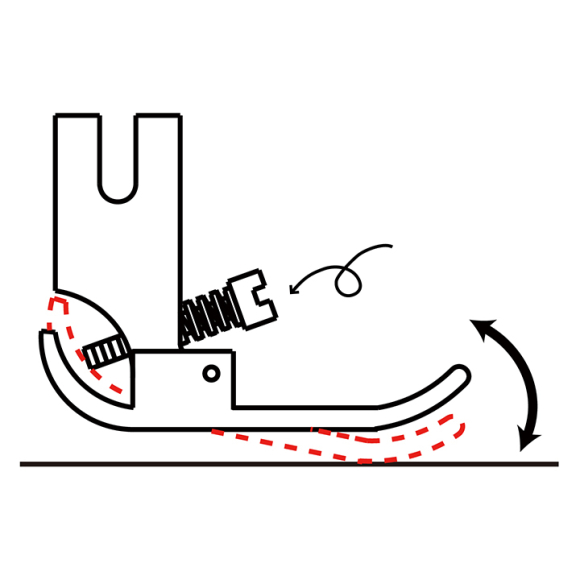 Golden Eagle P351KS, регулируемая лапка для складок для швейной машины с нижним продвижением
